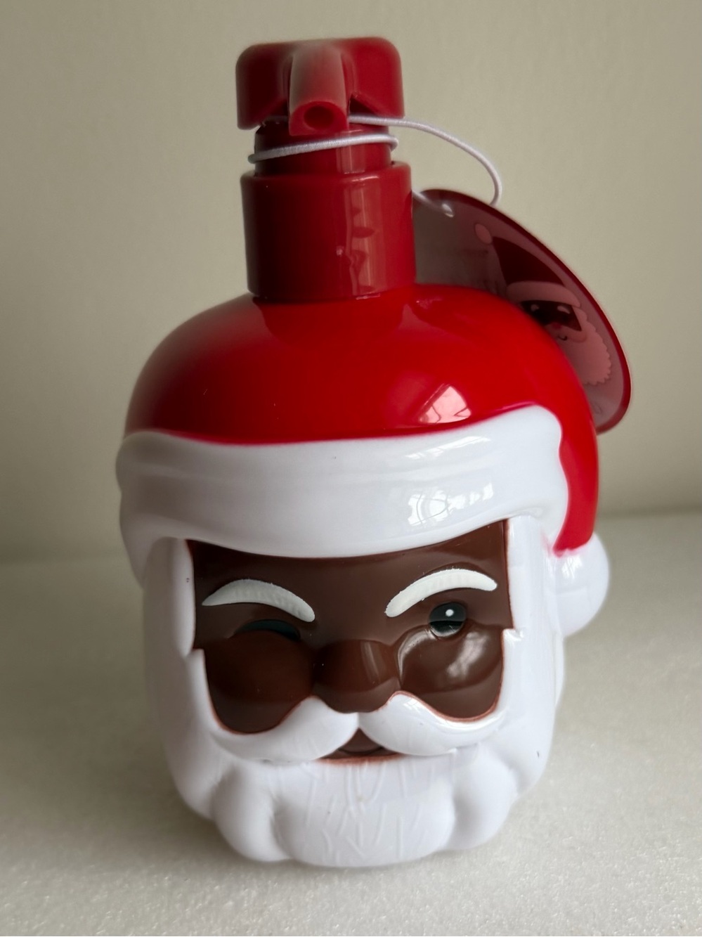 African American Santa Hand Soap Dispenser Christmas Holiday NWT Body & Soul